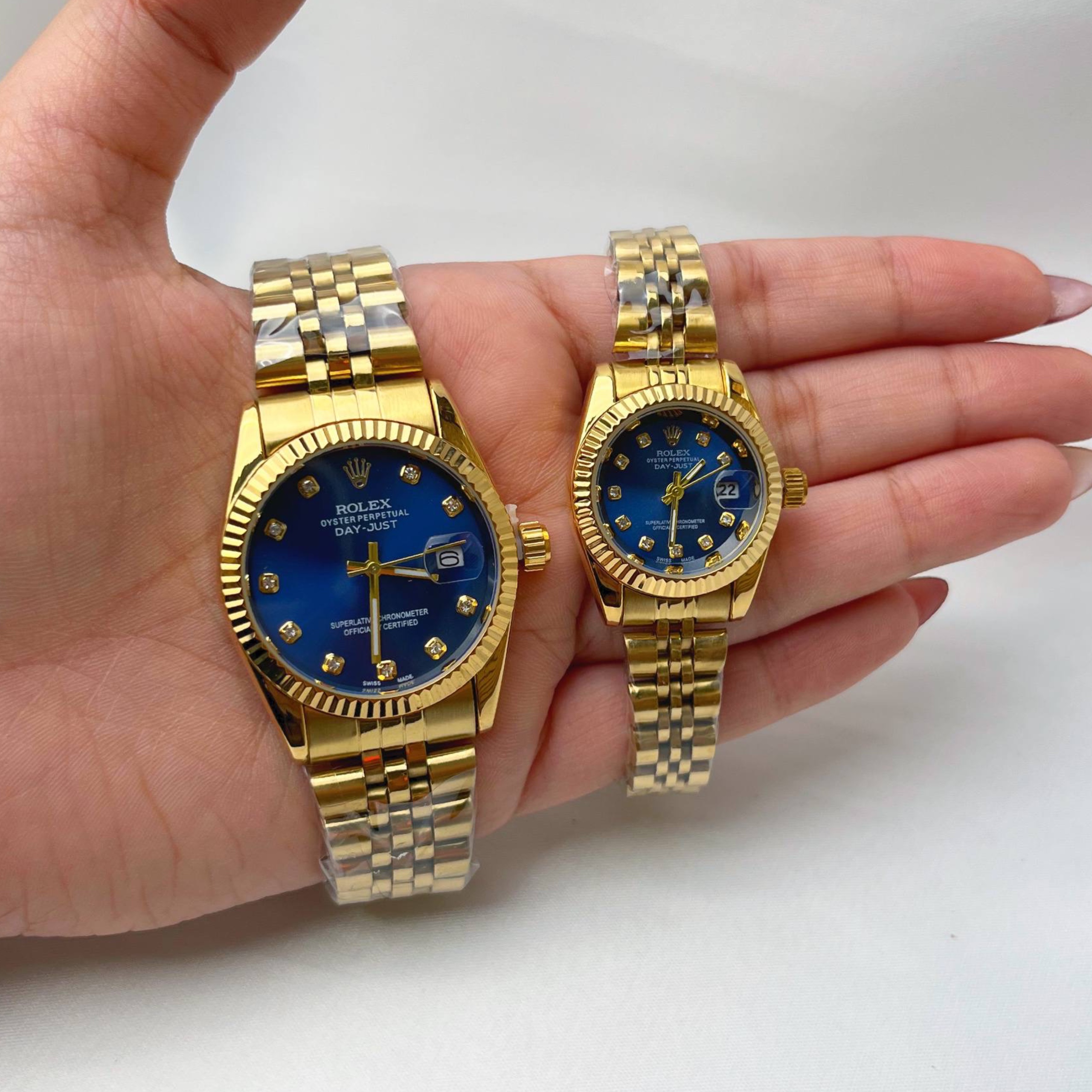 photo-output ساعت ست رولکس مدل دیت جاست طلایی - تصویر 1